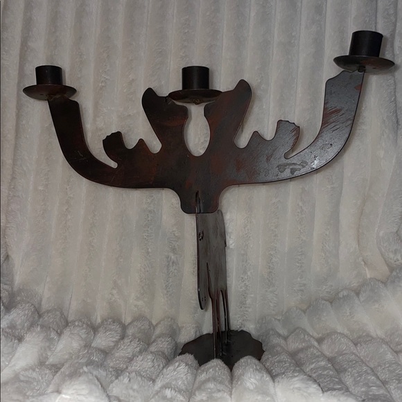 Moose Shaped Metal Candle Holder - Picture 2 of 3